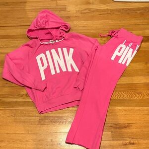 PINK Victoria's Secret Bright Pink Lounge Set